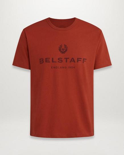 T-Shirt Belstaff Homme 1924 Rouge Coton Soldes LD5680437